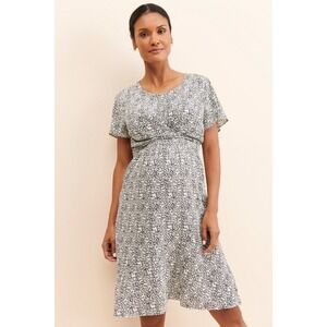 RIPE MATERNITY NURSING POSTPARTUM AMELIE DRESS FLUTTER SLEEVE EUC SIZE M